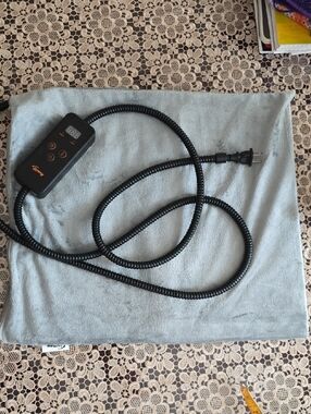 Heated Electric Pad Controller with Coiled Cord - Light Blue